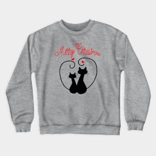 Christmas cat love Crewneck Sweatshirt